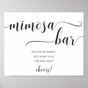 Leyton Modern Minimal Mimosa Bar Sign