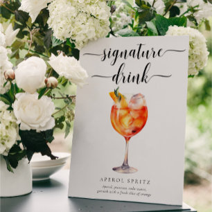 Leyton Modern Minimal Signature Drink Sign