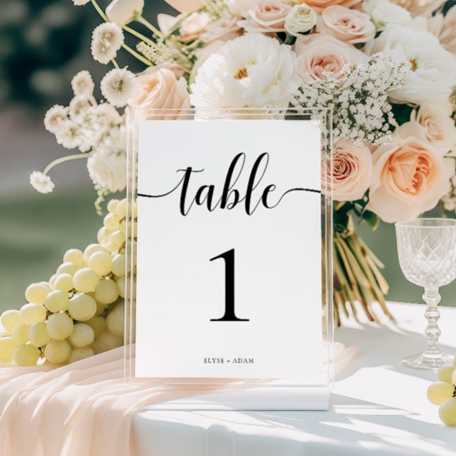 Leyton Modern Minimalist Wedding Table Number (Creator Uploaded)