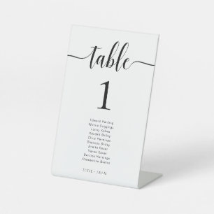 Leyton Modern Minimalist Wedding Table Number Pedestal Sign