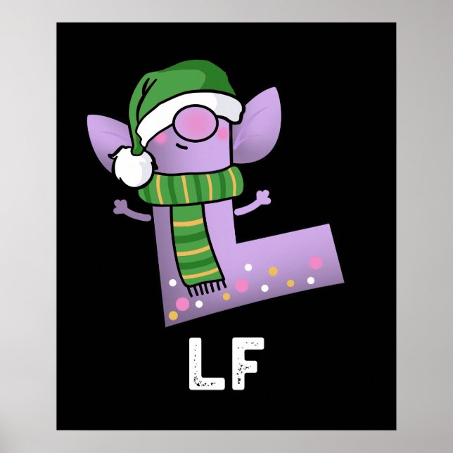 Lf Funny Letter L Pun Dark BG Poster (Front)