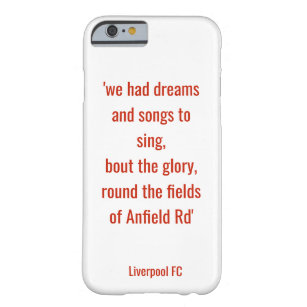 LFC phone case - the fields on Anfield Rd