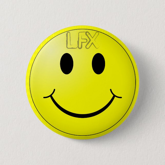 LFX Button LFX On My Mind Im Happy Yellow (Front)