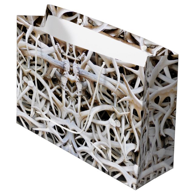Lg Gift Bag Elk Antlers (Front Angled)