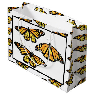 Lg Gift Bag Monarch Butteflies