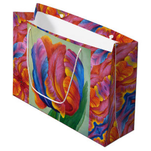 Lg Gift Bag Rainbow Tulip #1