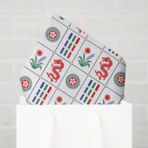 LG Mahjong Tiles #4 Red Green Blue White Tissue Paper