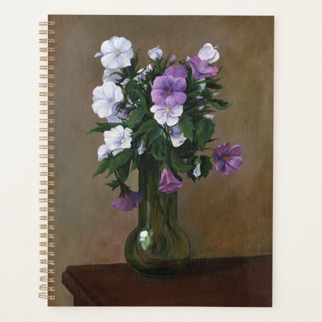 Lg Planner -  Mallows in Vase (Front)
