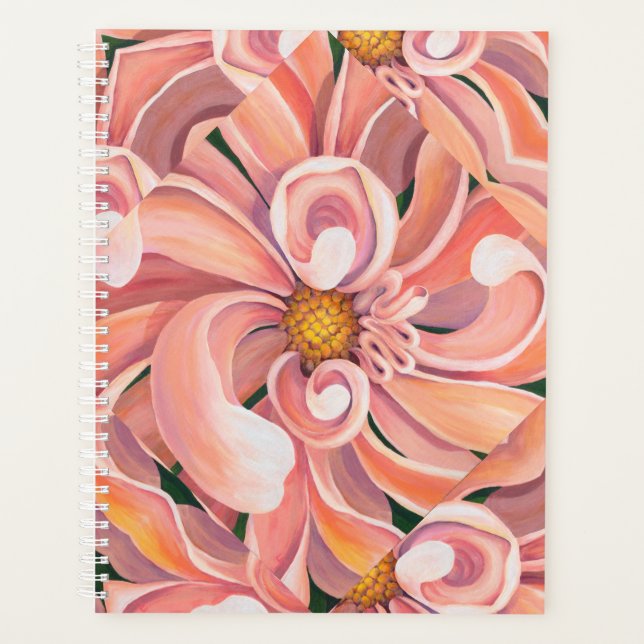 Lg Planner Peachy Dahlia (Front)