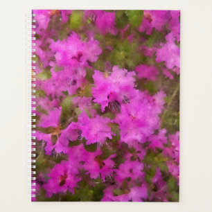 Lg Planner Purple Watercolor Rhododendron