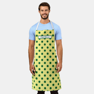 Lg Polka Dot Pattern DIY Colours Green Lt Yellow S Apron