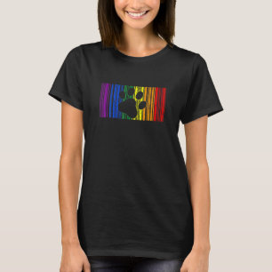Lgb Ally Furry Cat Dog Paw Dog Pride Rainbow T-Shirt