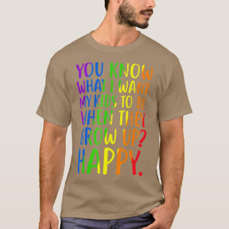 LGB Awareness Parents Mum Dad Gay Pride Rainbow  T-Shirt