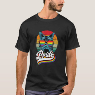 Lgb Cat Gay Pride Rainbow Flag Lgb Community Lgbq T-Shirt
