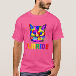 Lgb Purride Gay Pride Rainbow Cat T-Shirt