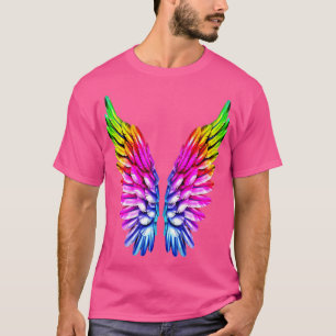 LGB Rainbow Wings Rainbow Gay  Lesbian Pride Angel T-Shirt