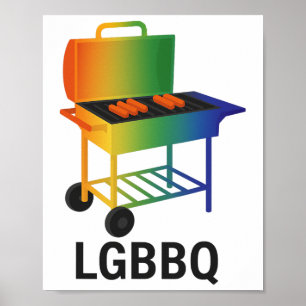 Lgbbq Funny Pride Bbq – Rainbow Grill Lgbtq For Pr Poster