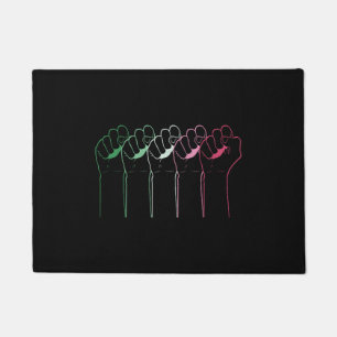 LGBT Abrosexual Fist LGBTQ Gift Abrosexual Doormat