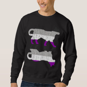 Lgbt Ace Pride Asexuality Flag Pet Animal Cat Quee Sweatshirt