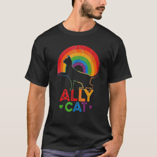 LGBT Ally Cat Be Kind Gay Rainbow LGBTQ Idea 8 T-Shirt