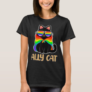 LGBT Ally Cat Be Kind Gay Rainbow T-Shirt