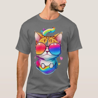 LGBT Ally Cat Funny LGBTQ T Gift Idea Ally Pride T-Shirt