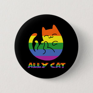 Lgbt Ally Cat Pride Month Cat Lovers 6 Cm Round Badge