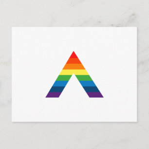 LGBT ALLY Rainbow Gay Pride Flag Postcard