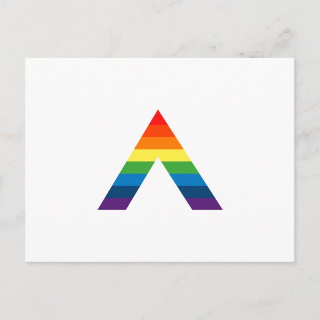 LGBT ALLY Rainbow Gay Pride Flag Postcard (Front)