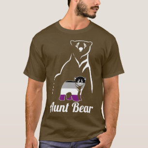 LGBT Asexual Aunt Bear Ace Pride Flag T-Shirt