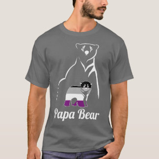 LGBT Asexual Papa Bear Ace Pride Flag T-Shirt