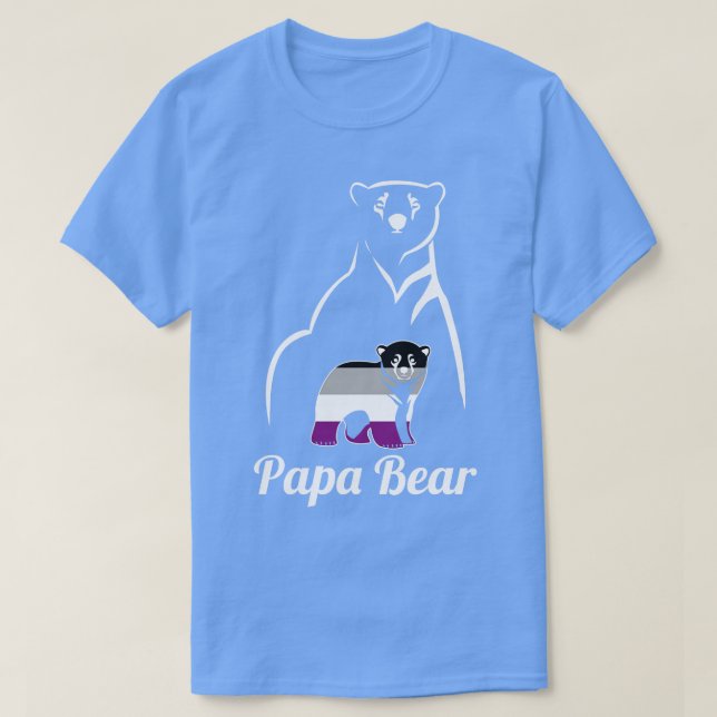 LGBT Asexual Papa Bear Ace Pride Flag T-Shirt (Design Front)