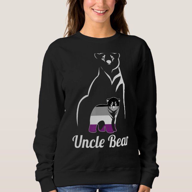 Lgbt Asexual Uncle Bear Ace Pride Flag Sweatshirt (Front)