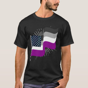 Lgbt Asexual Us Flag Equality Ace Pride Queer Asex T-Shirt