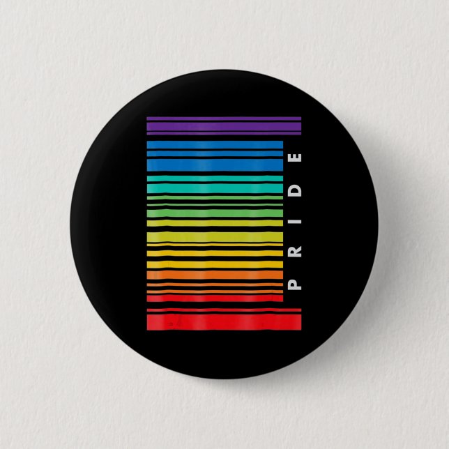 LGBT Awareness Month Barcode Pansexual Pride LGBTQ 6 Cm Round Badge (Front)