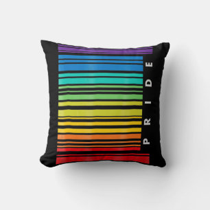 LGBT Awareness Month Barcode Pansexual Pride LGBTQ Cushion