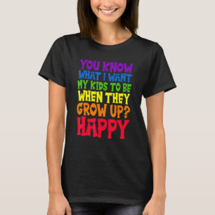 LGBT Awareness Parents Mom Dad Gay Pride Rainbow T-Shirt