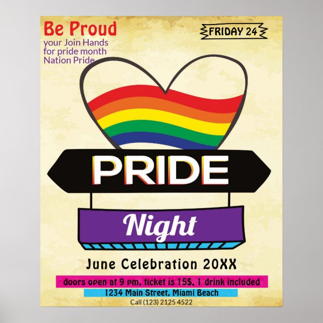 LGBT Be Proud Party  Poster (Front)