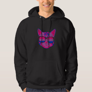 Lgbt Bi Pride Bisexuality Cat Animal Queer Bisexua Hoodie