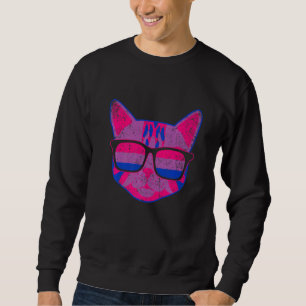 Lgbt Bi Pride Bisexuality Cat Animal Queer Bisexua Sweatshirt