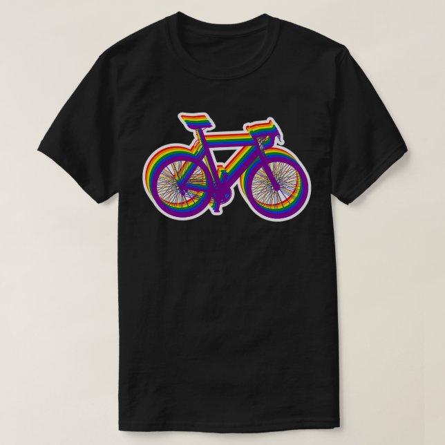 LGBT bicycle cycling cycling gay speed bike T-Shirt (Design Front)