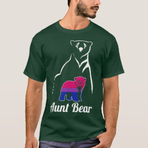 LGBT Bisexual Aunt Bear Bi Pride Flag T-Shirt