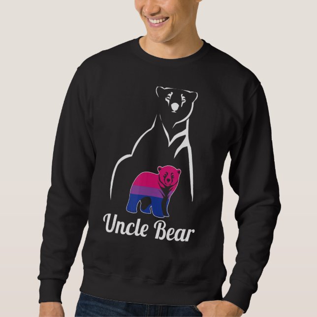Lgbt Bisexual Uncle Bear Bi Pride Flag Sweatshirt (Front)