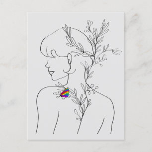 LGBT Butterfly Girl,  Pretty Girl, Best LGTB  Post Postcard