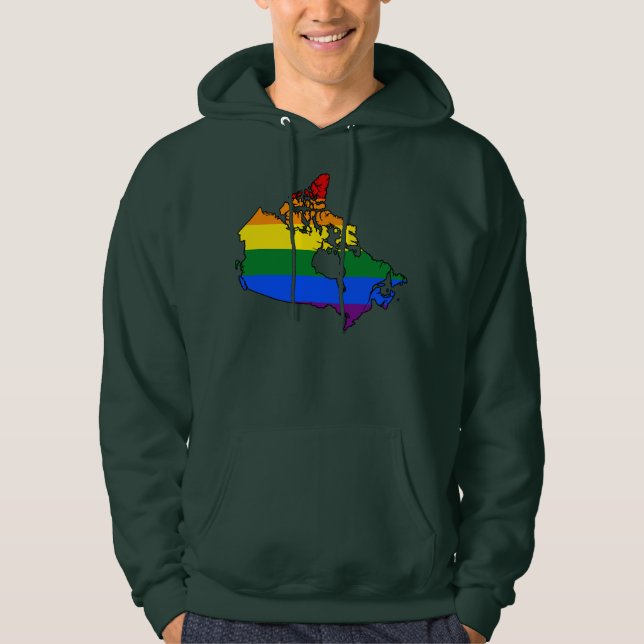 LGBT Canadian pride map Sweatshirt (Front)