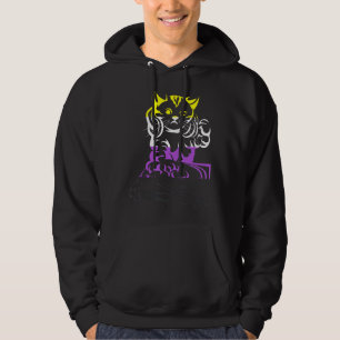 Lgbt Cat Dj Music Third Gender Queer Pride Non B Hoodie