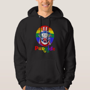 Lgbt Cat Purride Rainbow Flag American Flag Lgbtq Hoodie