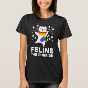 Lgbt Cat Purride Rainbow Pride Gay Lesbian Transge T-Shirt