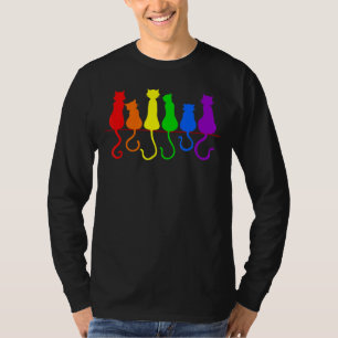 Lgbt Cats Gay Pride Purride Cat Funy Lgbt Pride T-Shirt