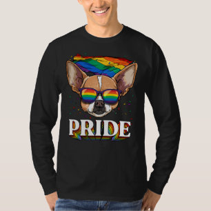 Lgbt Chihuahua Gay Pride Lgbtq Rainbow Flag Sungla T-Shirt
